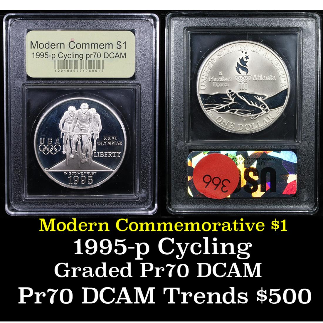 Proof 1995-P Olympics Cycling Modern Commem Dollar $1 (1 of 3)