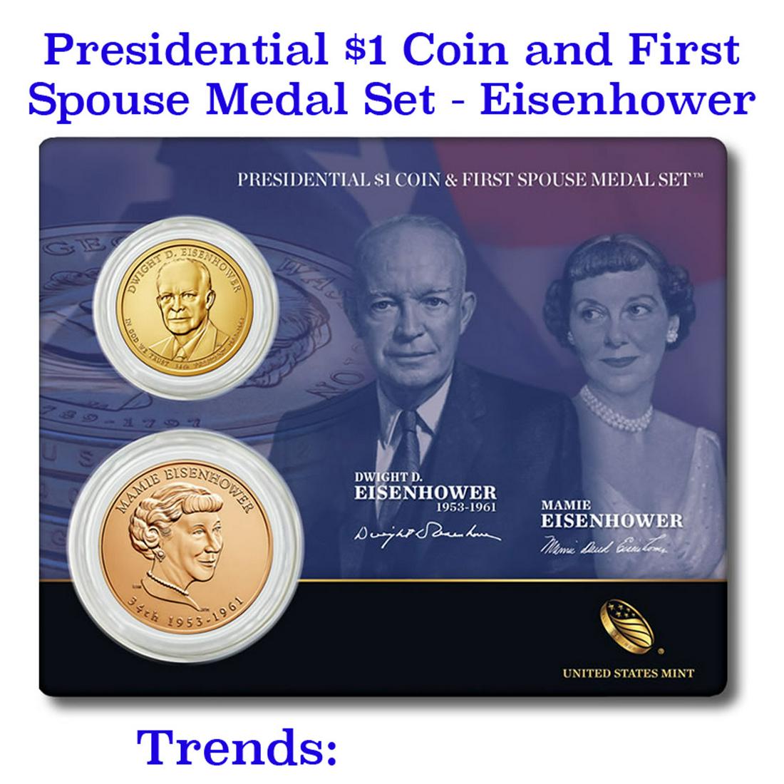Presidential $1 Coin & First Lady Medal Set Dwight D. (1 of 1)