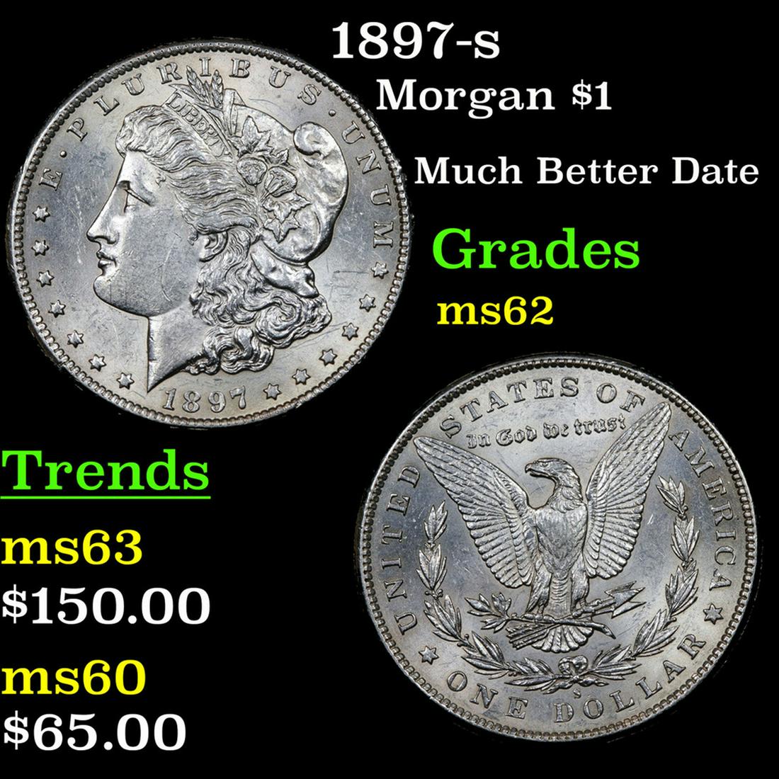 1897-s Morgan Dollar $1 Grades Select Unc (1 of 3)