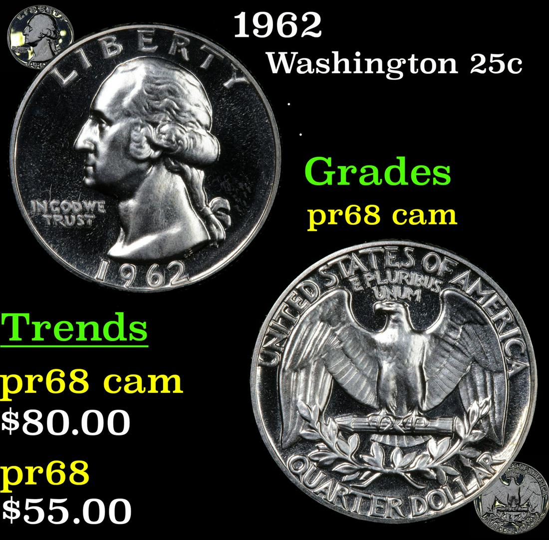 1962 Washington 25c Grades GEM++ Proof Cameo (1 of 7)