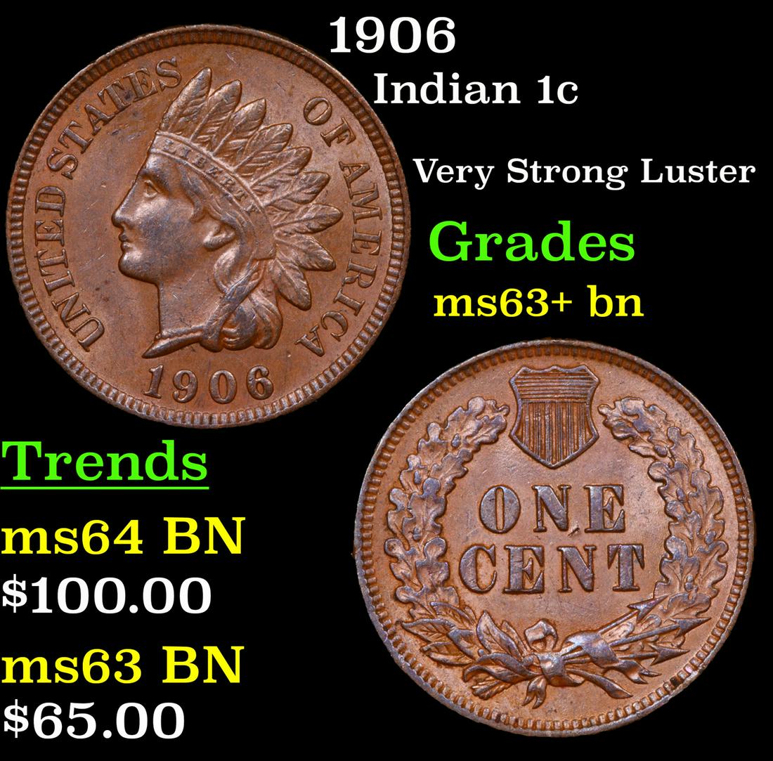1906 Indian 1c Grades Select+ Unc BN (1 of 3)