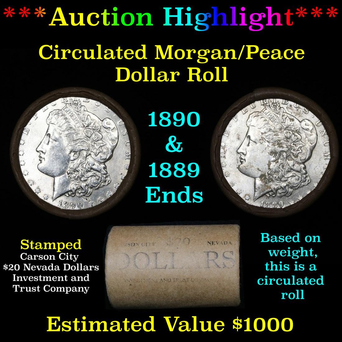 ***Auction Highlight*** Full Morgan/Peace silver dollar (1 of 4)