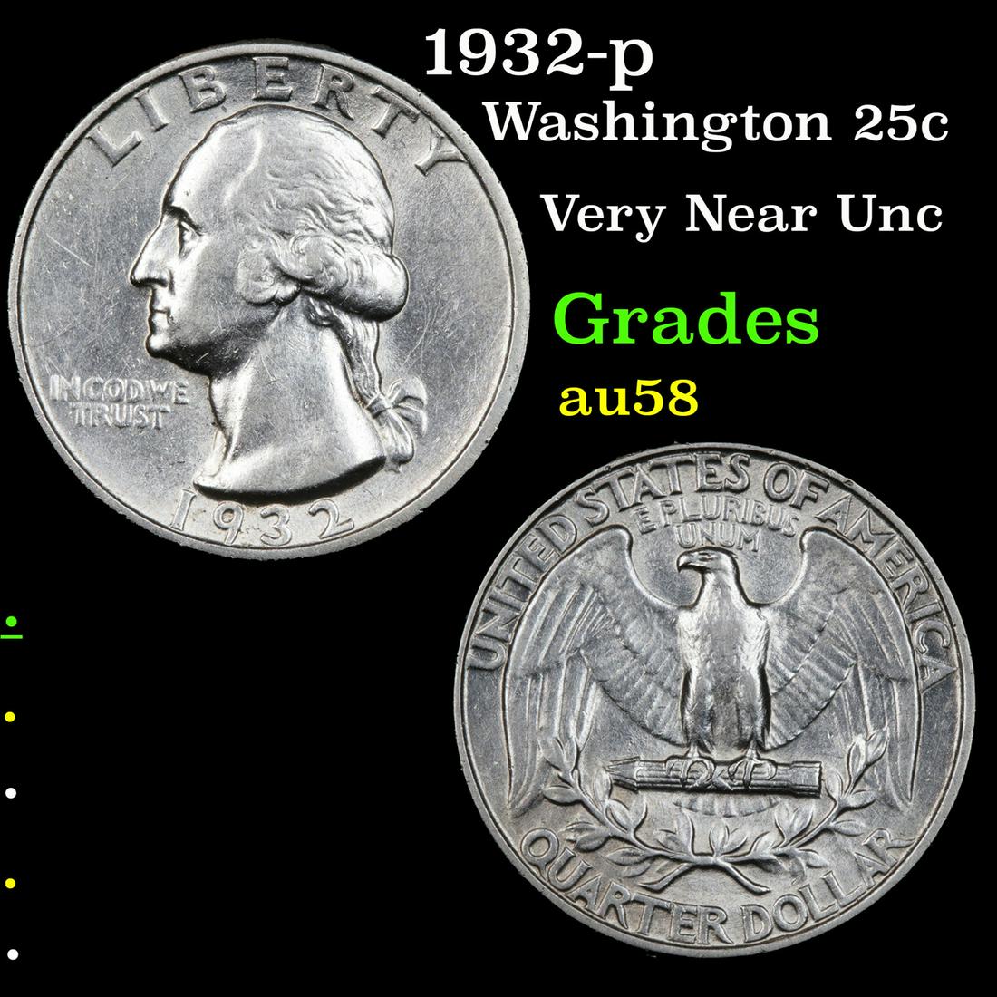1932-p Washington 25c Grades Choice AU/BU Slider (1 of 3)