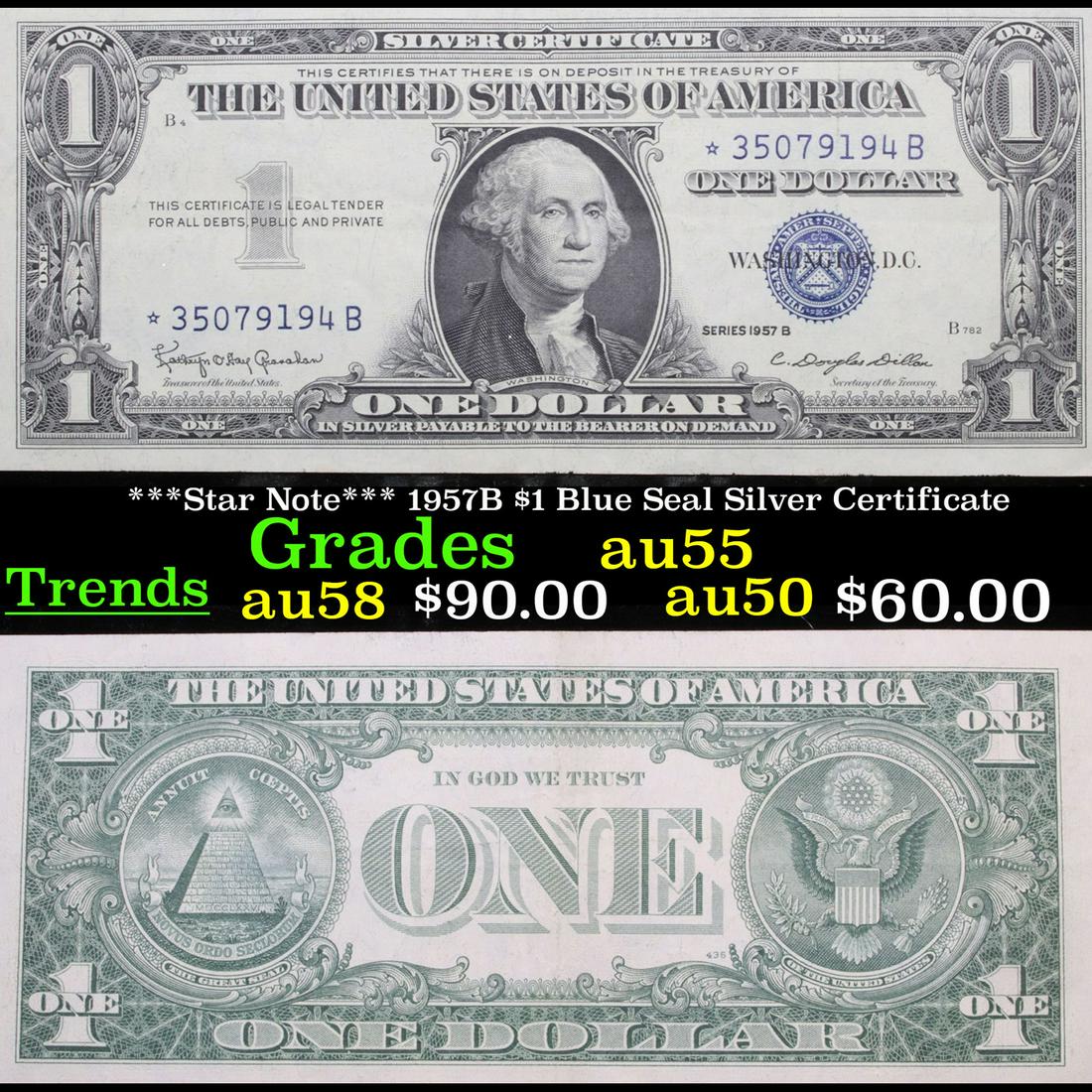 ***Star Note*** 1957B $1 Blue Seal Silver Certificate (1 of 3)