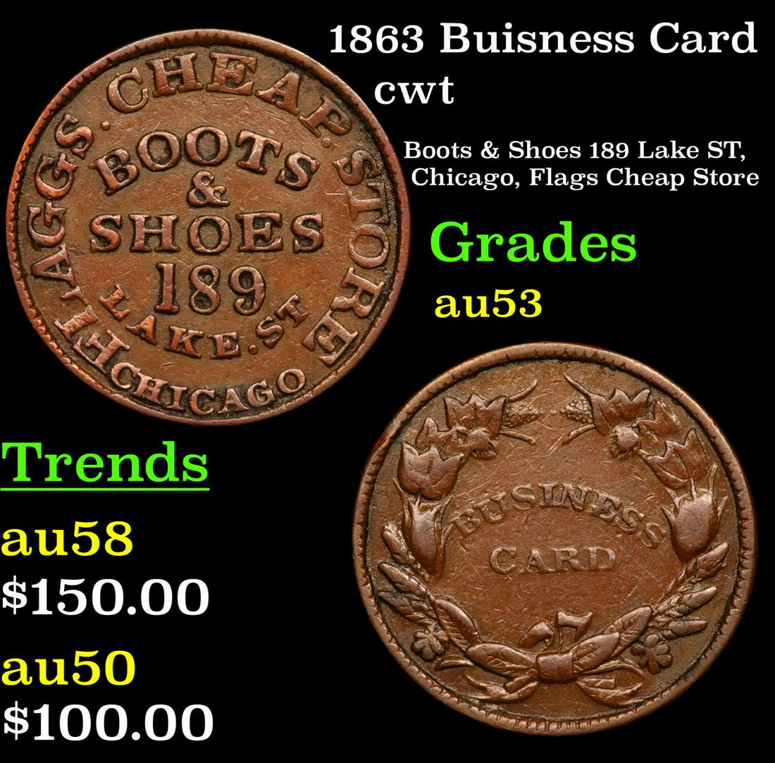 1863 Buisness Card cwt Grades Select AU (1 of 3)