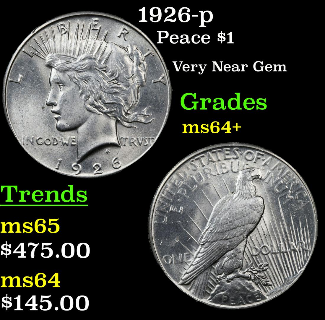 1926-p Peace $1 Grades Choice+ Unc (1 of 3)