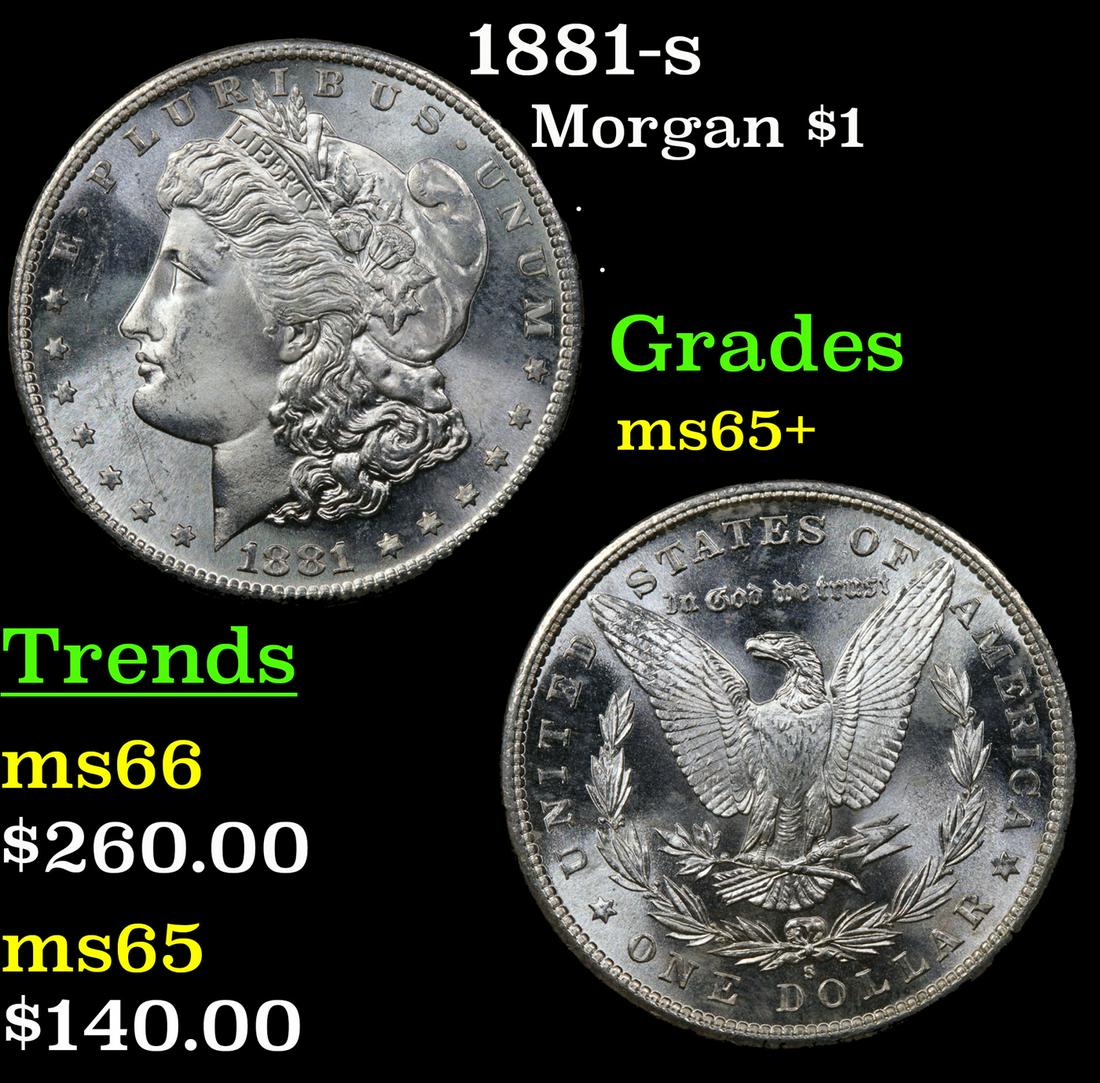 1881-s Morgan $1 Grades GEM+ Unc (1 of 3)