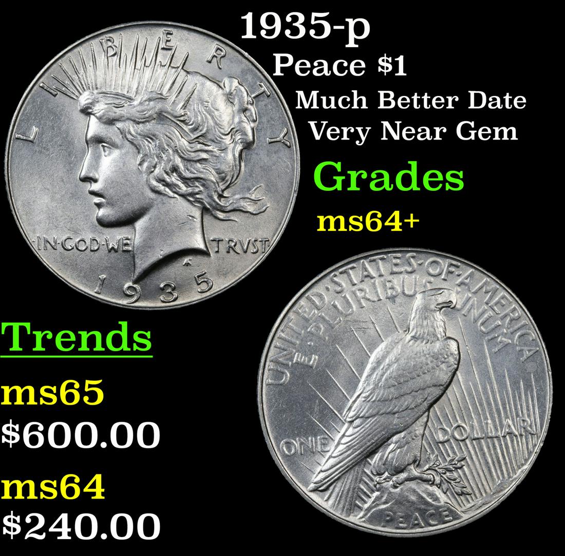 1935-p Peace $1 Grades Choice+ Unc (1 of 3)