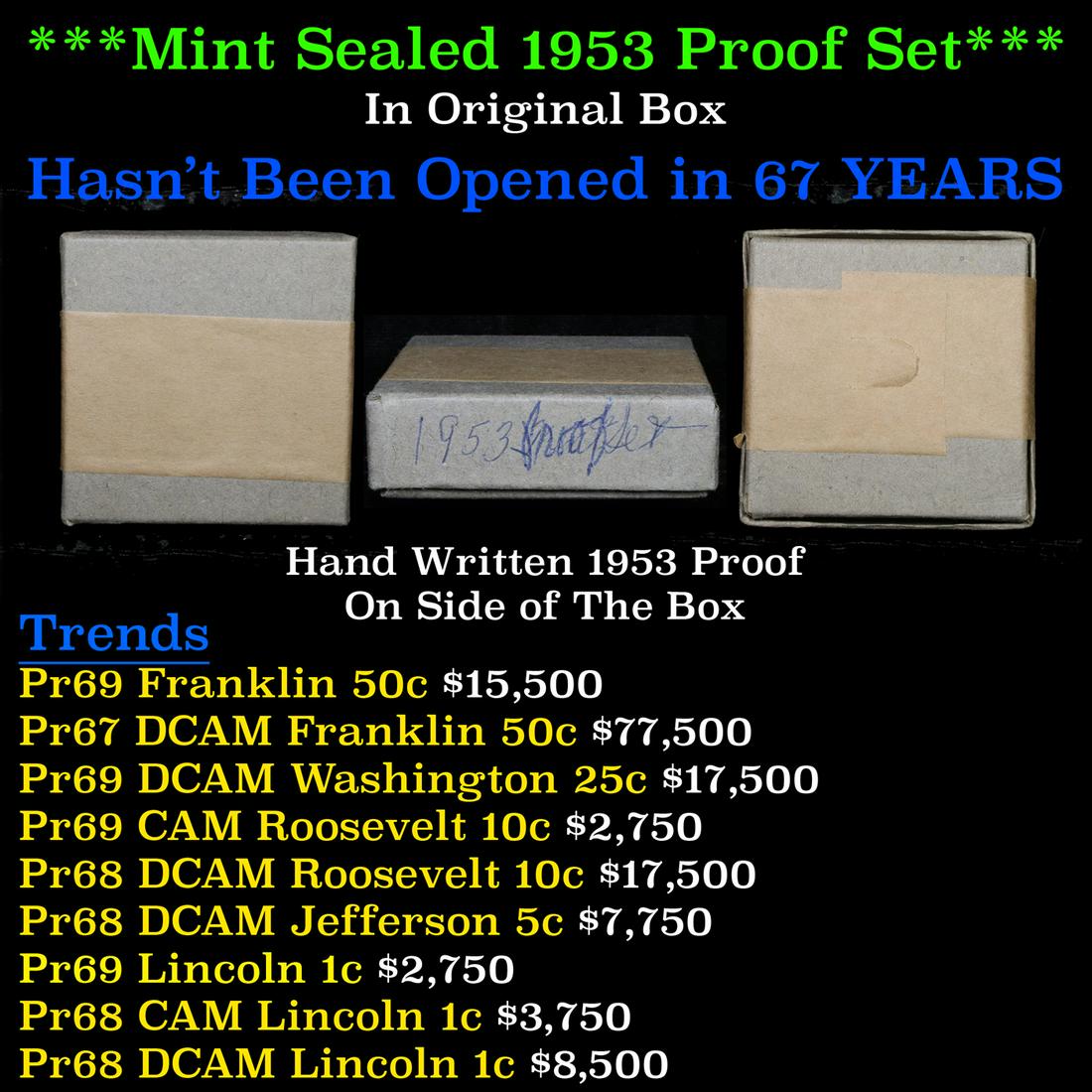 ***Auction Highlight*** Mint Sealed Unopened 1953 Proof (1 of 4)