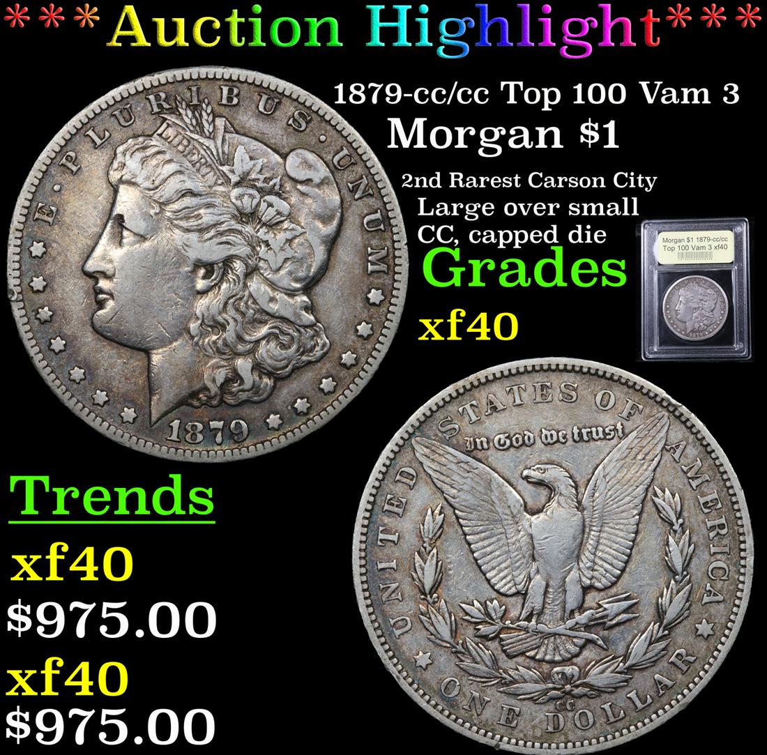 *Highlight* 1879-cc /cc Top 100 Vam 3 Morgan $1 Graded (1 of 5)