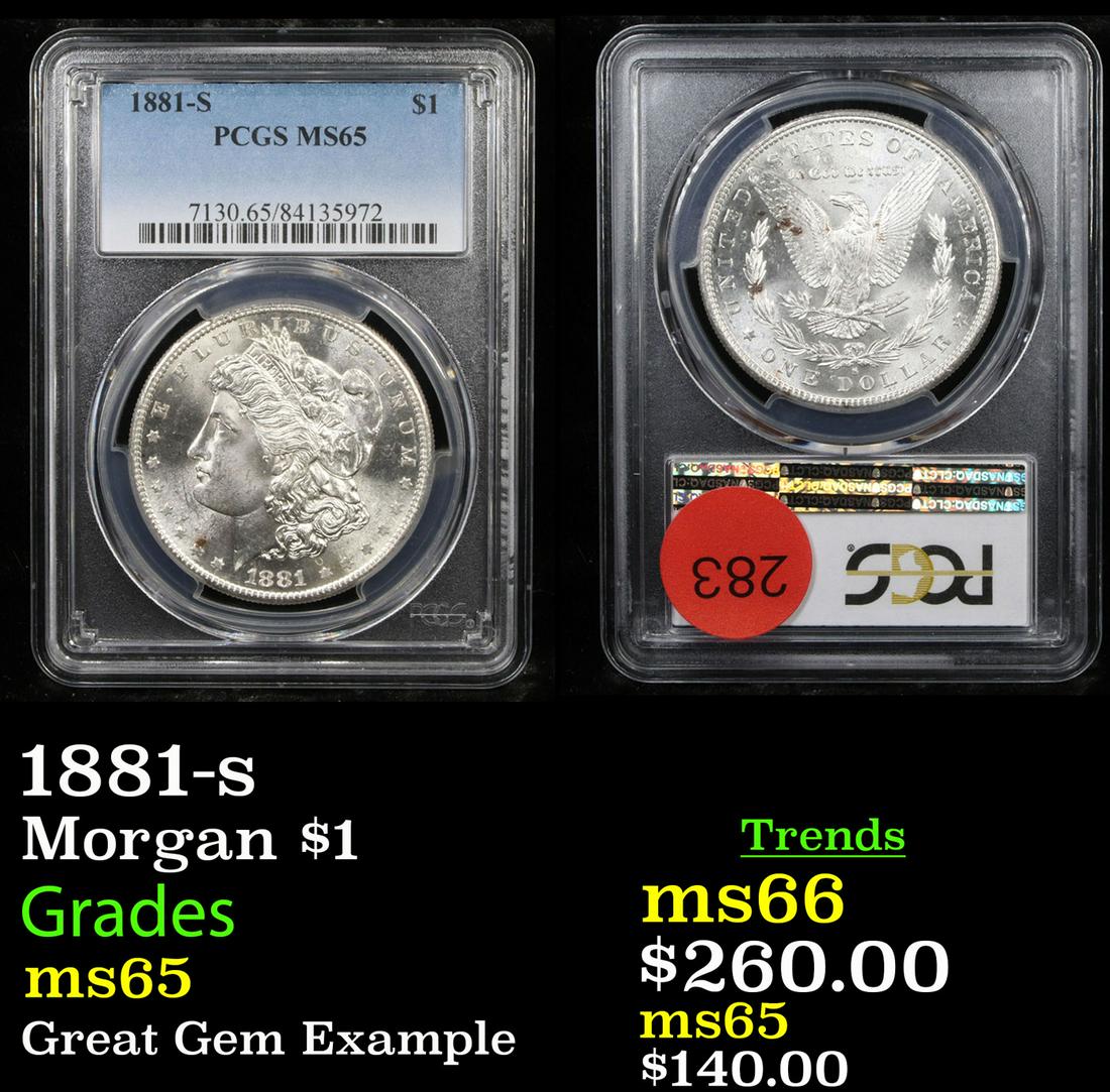 1881-s Morgan $1 Graded ms65 (1 of 3)