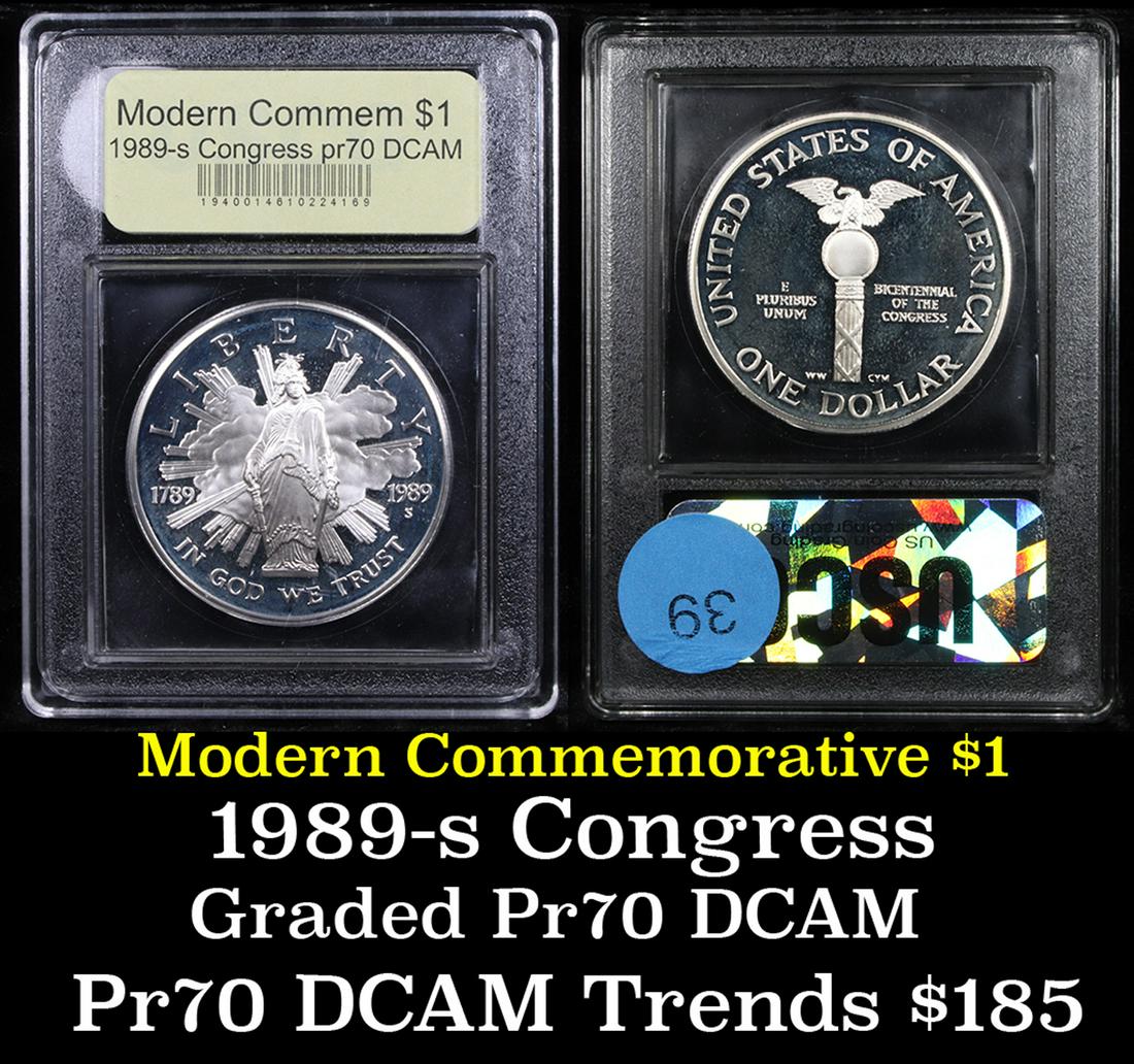 Proof 1989-S Congress Modern Commem Dollar $1 Graded (1 of 3)