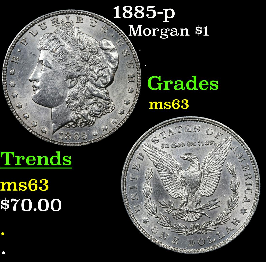 1885-p Morgan $1 Grades Select Unc (1 of 3)