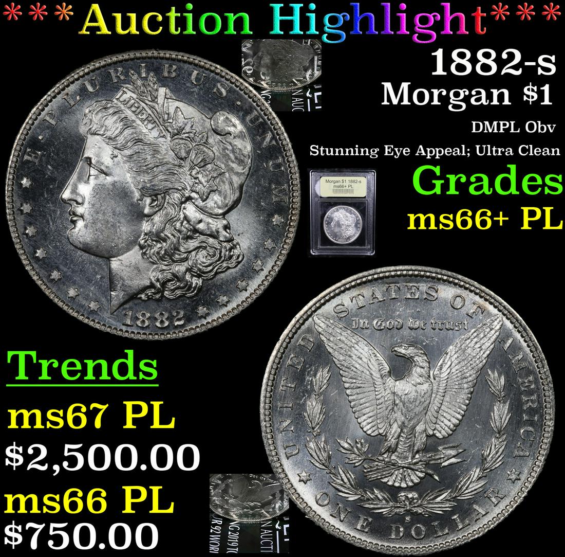*Highlight* 1882-s Morgan $1 Graded GEM++ PL (1 of 7)