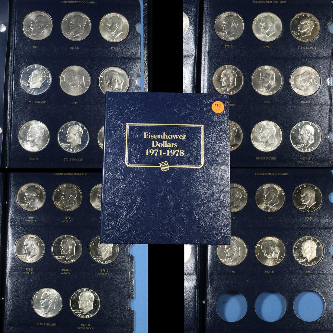 Complete Eisenhower Dollar Book 1971-1978 32 coins (1 of 6)