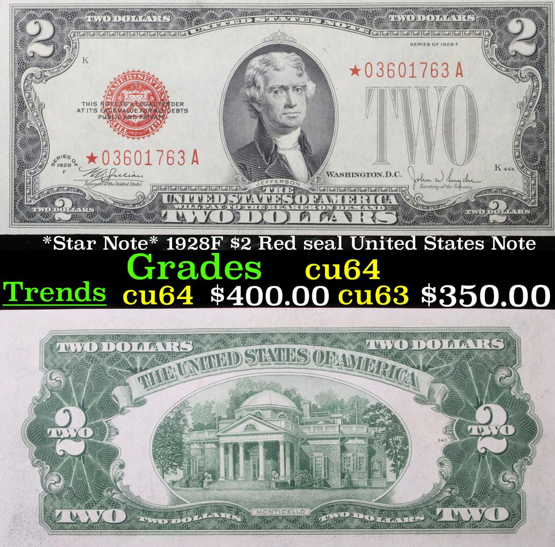 *Star Note* 1928F $2 Red seal United States Note Grades (1 of 3)