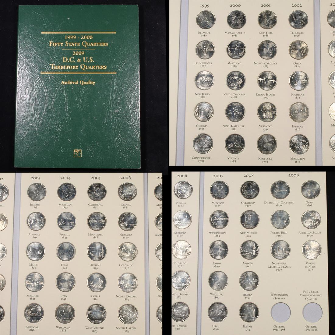 Near Complete Washington State Quarter Book 1999-2009 (1 of 5)