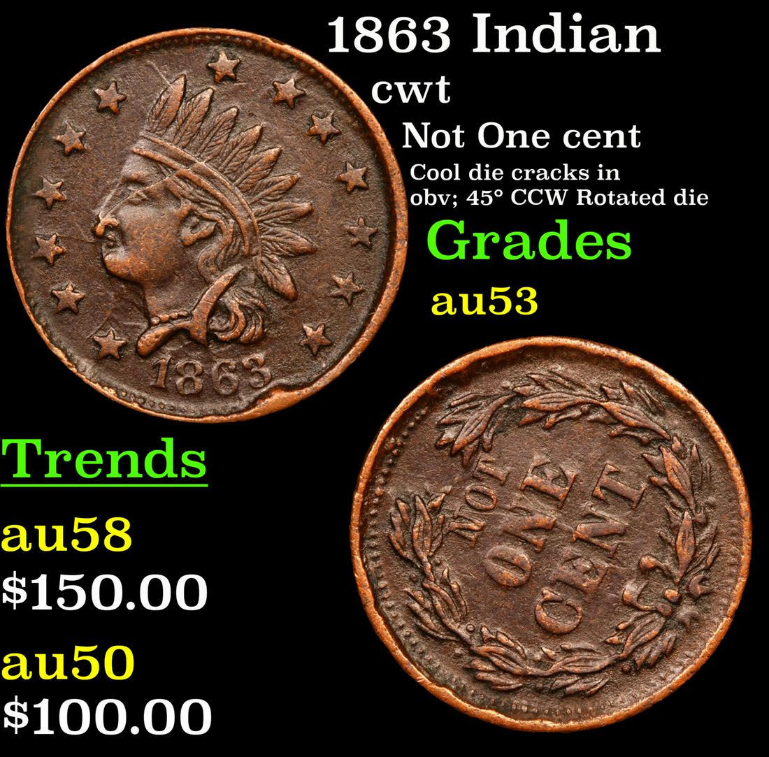 1863 Indian cwt Grades Select AU (1 of 3)
