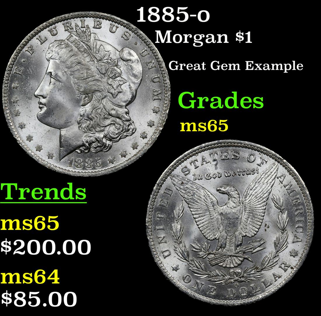 1885-o Morgan $1 Grades GEM Unc (1 of 3)