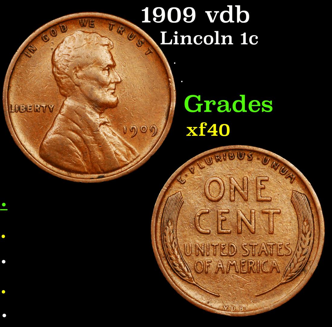 1909 vdb Lincoln 1c Grades xf (1 of 3)