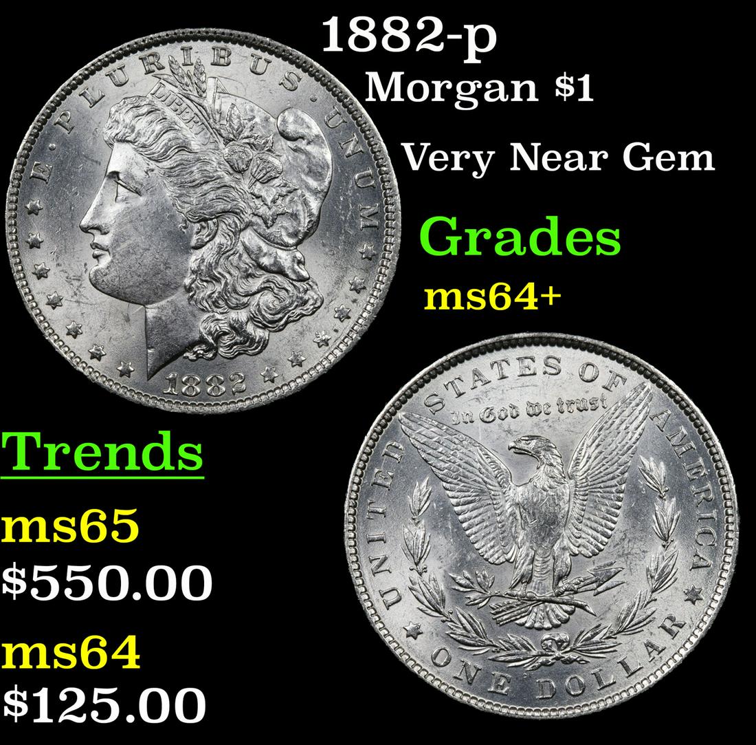 1882-p Morgan $1 Grades Choice+ Unc (1 of 3)