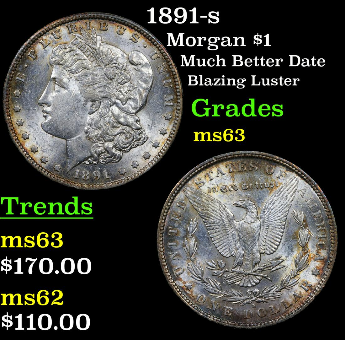 1891-s Morgan $1 Grades Select Unc (1 of 3)