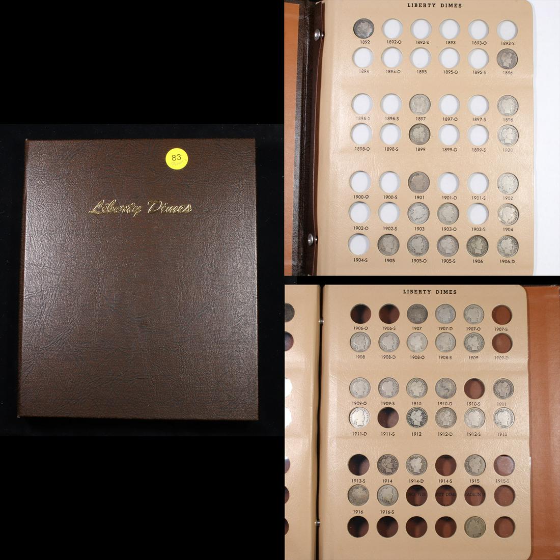 Partial Barber Dime Book 1892-1916 40 coins Grades (1 of 4)