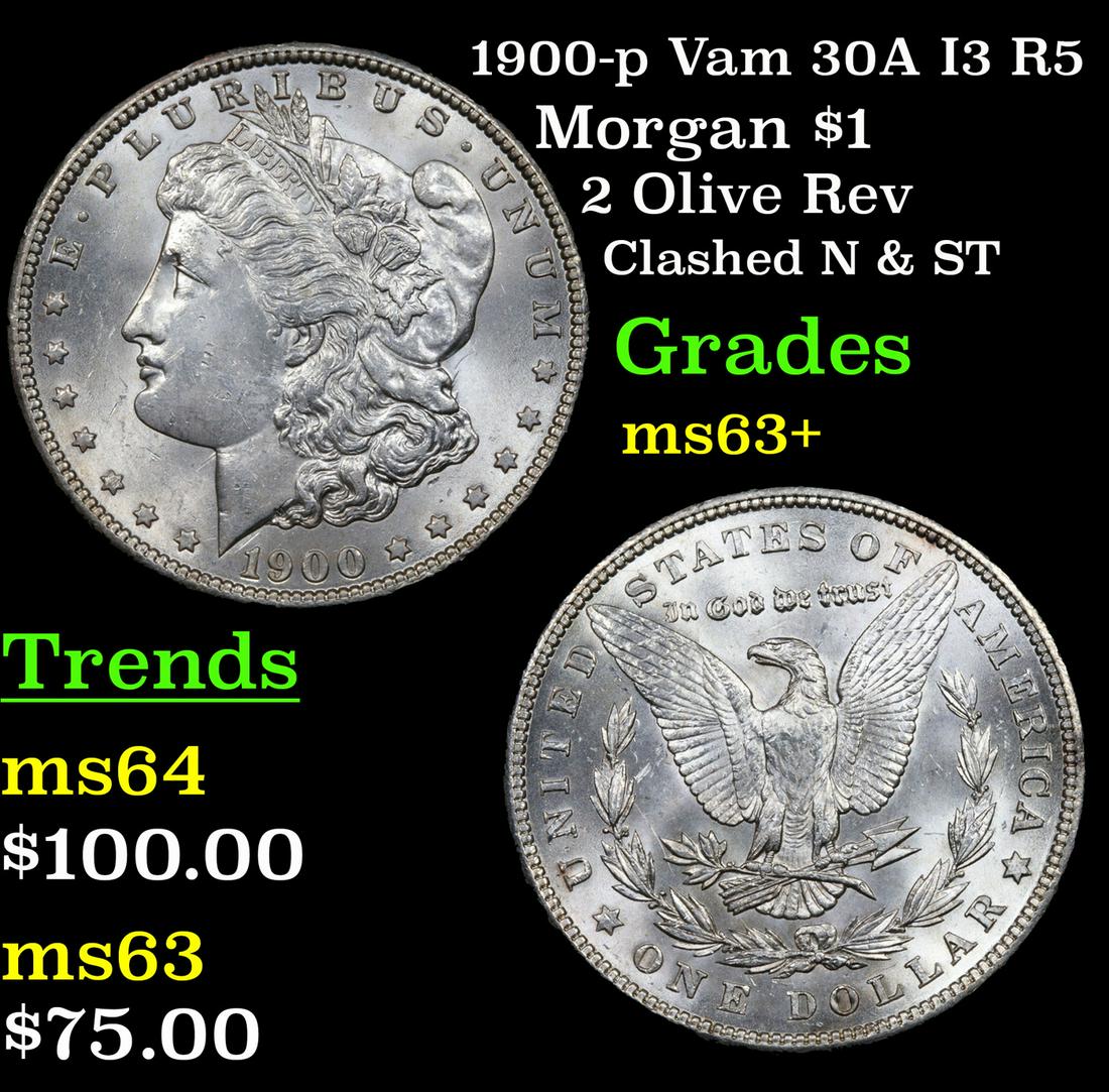 1900-p Vam 30A I3 R5 Morgan $1 Grades Select+ Unc (1 of 3)