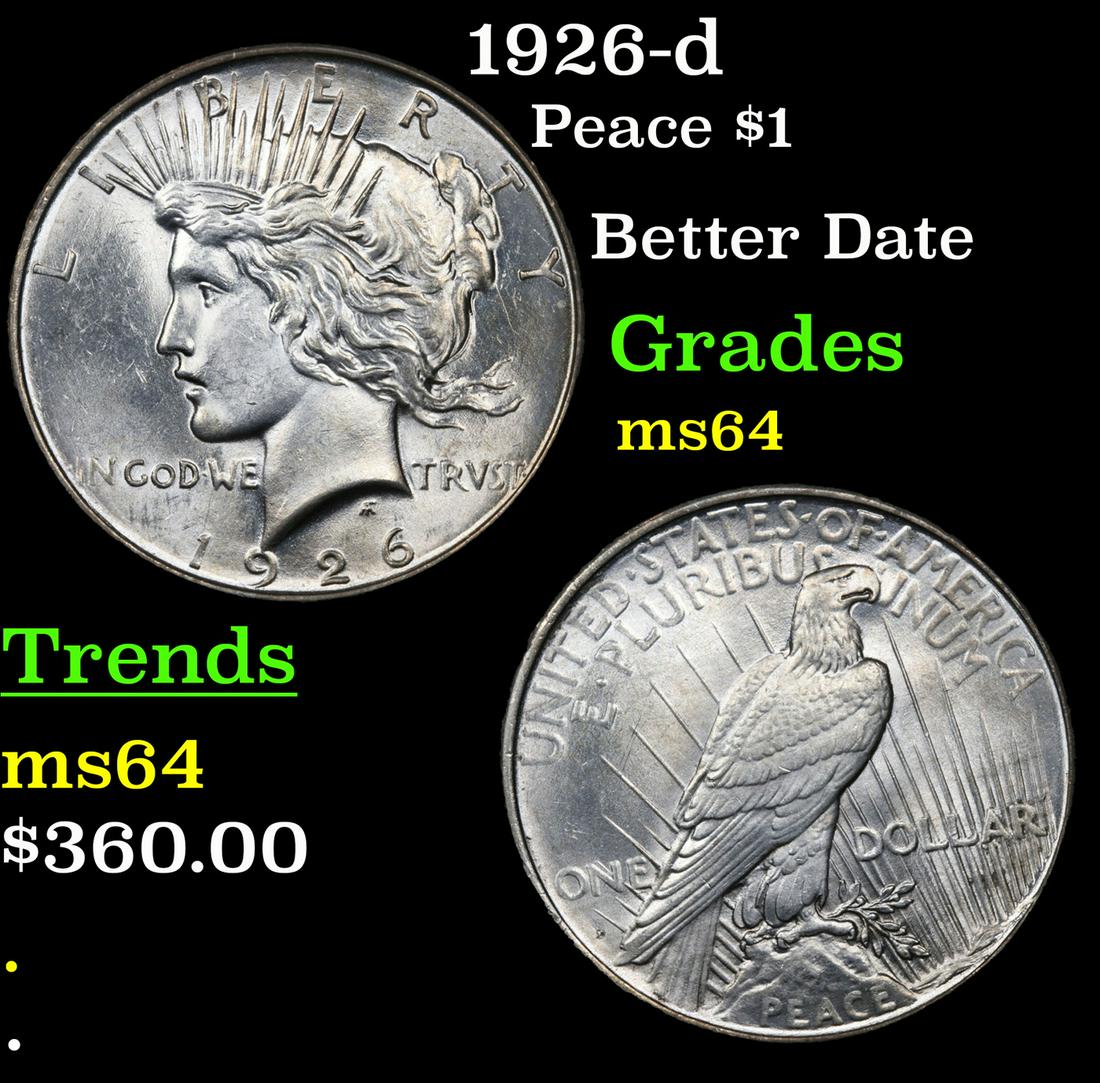 1926-d Peace $1 Grades Choice Unc (1 of 3)