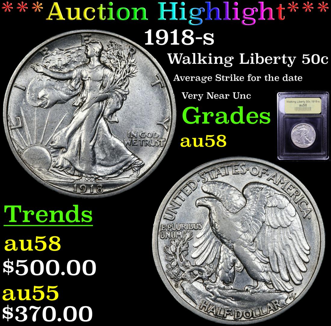 *Highlight* 1918-s Walking Liberty 50c Graded Choice (1 of 5)