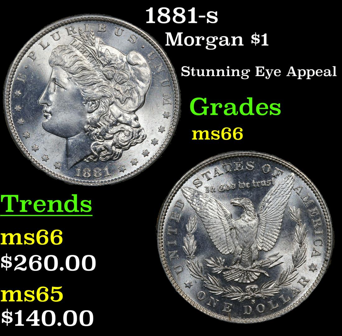 1881-s Morgan $1 Grades GEM+ Unc (1 of 3)
