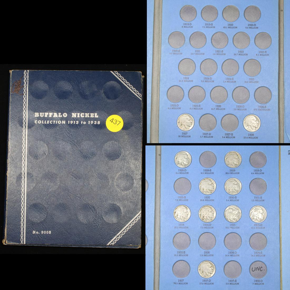 Partial Buffalo Nickel Book 1927-1937 11 coins Grades (1 of 4)