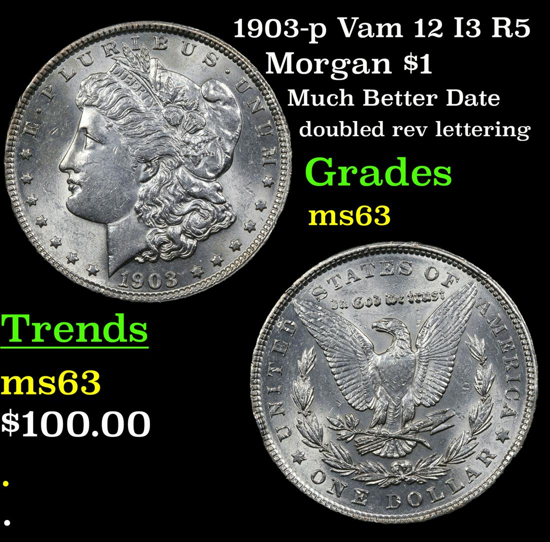 1903-p Vam 12 I3 R5 Morgan $1 Grades Select Unc (1 of 3)