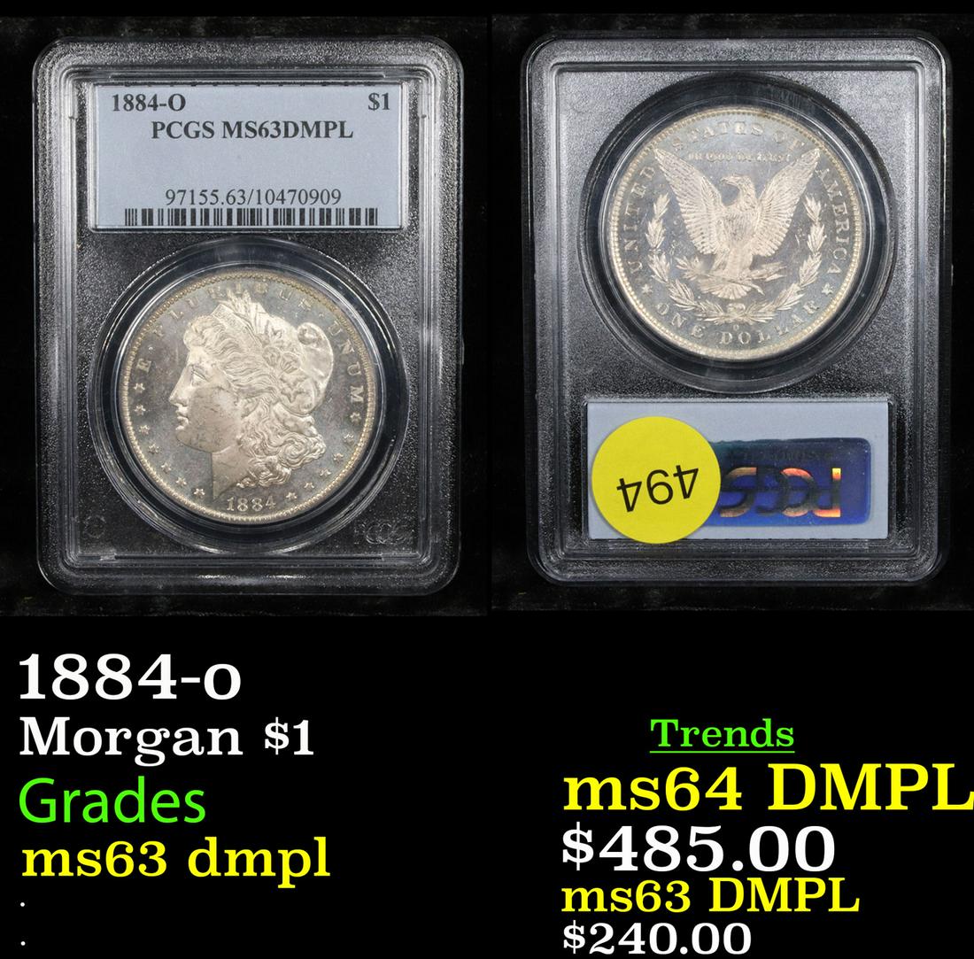 1884-o Morgan $1 Graded ms63 dmpl (1 of 3)