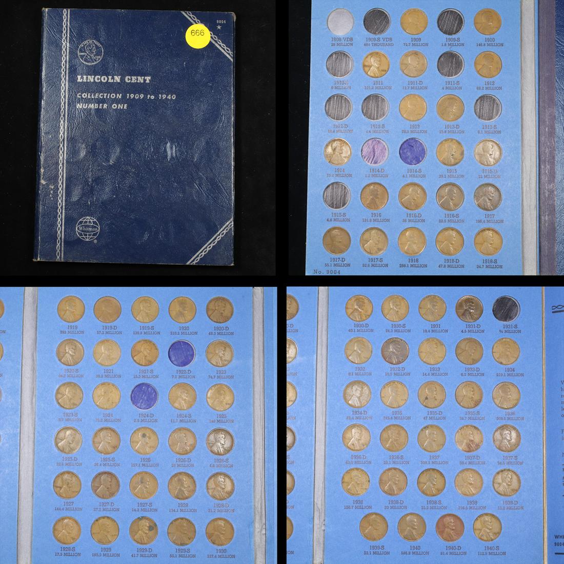 Near Complete  Lincoln Cent Book 1909-1940 75 coins (1 of 5)