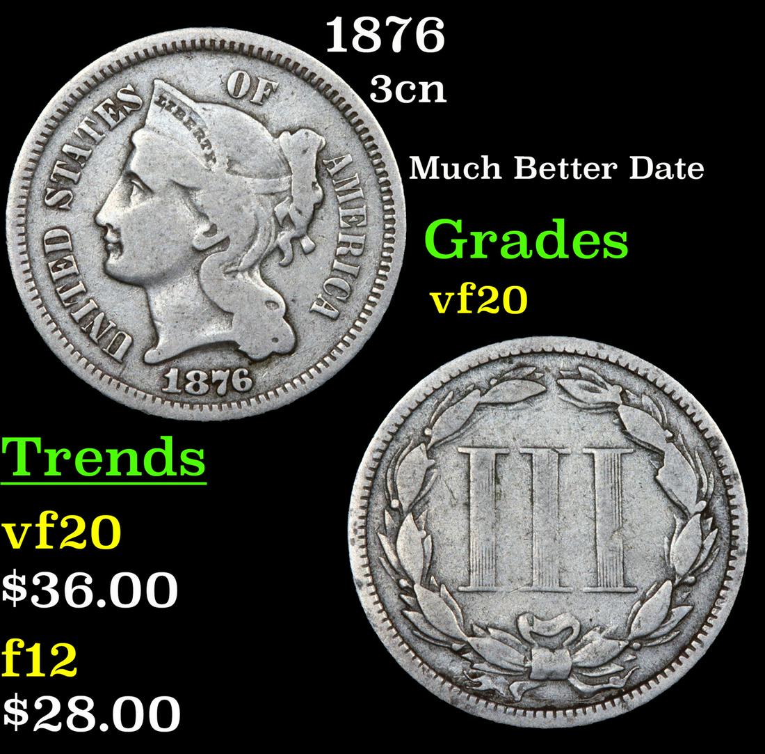 1876 3cn Grades vf, very fine (1 of 3)