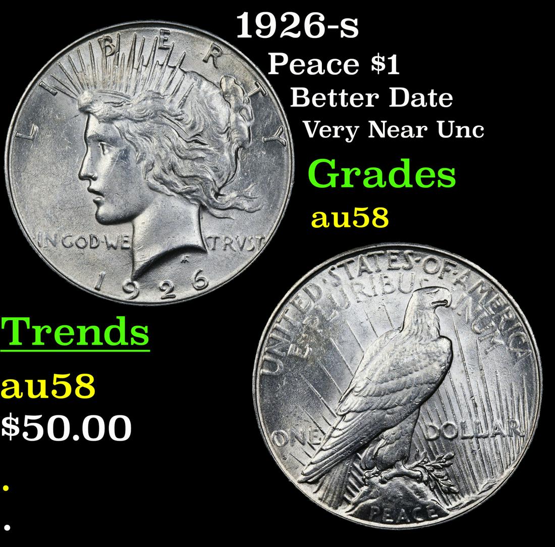 1926-s Peace $1 Grades Choice AU/BU Slider (1 of 3)