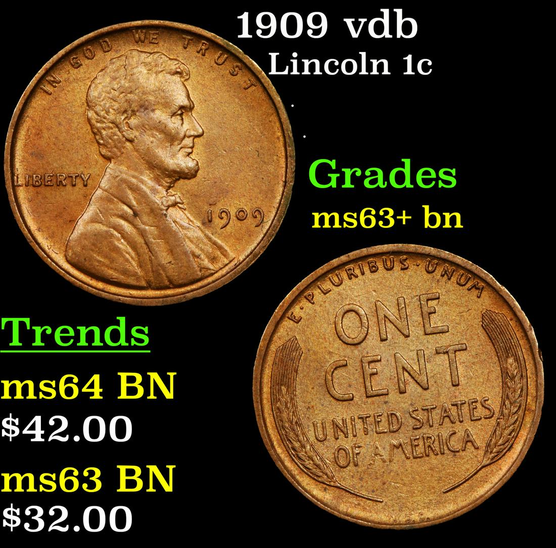 1909 vdb Lincoln 1c Grades Select+ Unc BN (1 of 3)