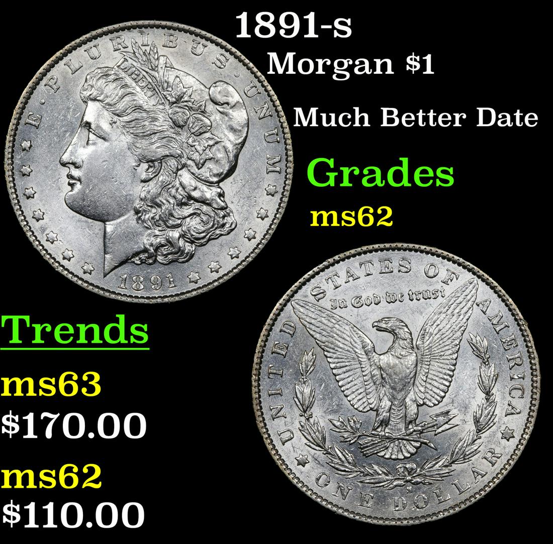 1891-s Morgan $1 Grades Select Unc (1 of 3)