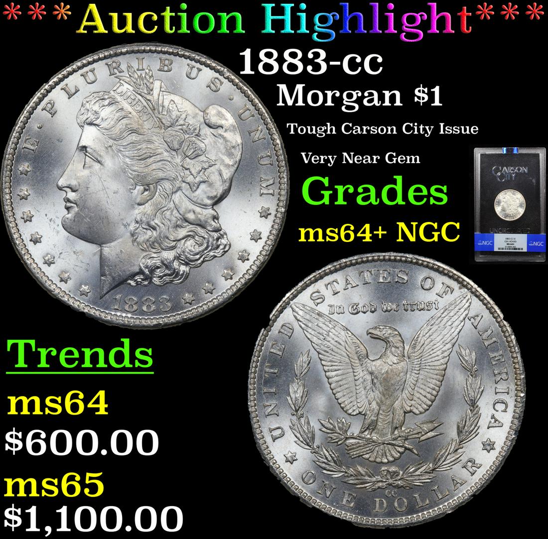 1883-cc Morgan $1 Graded ms64+ (1 of 6)