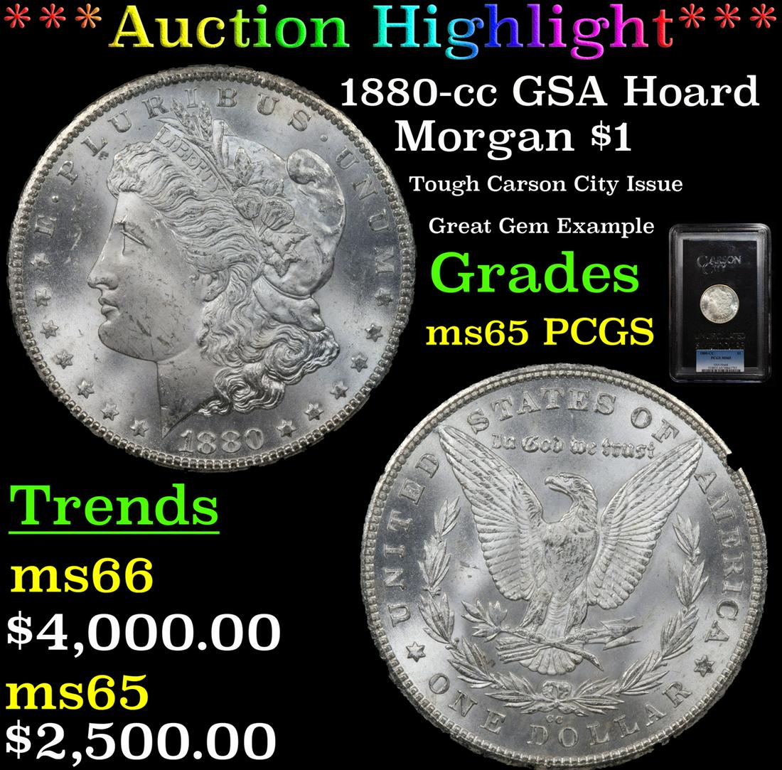 *Highlight* 1880-cc GSA Hoard Morgan $1 Graded ms65 (1 of 5)