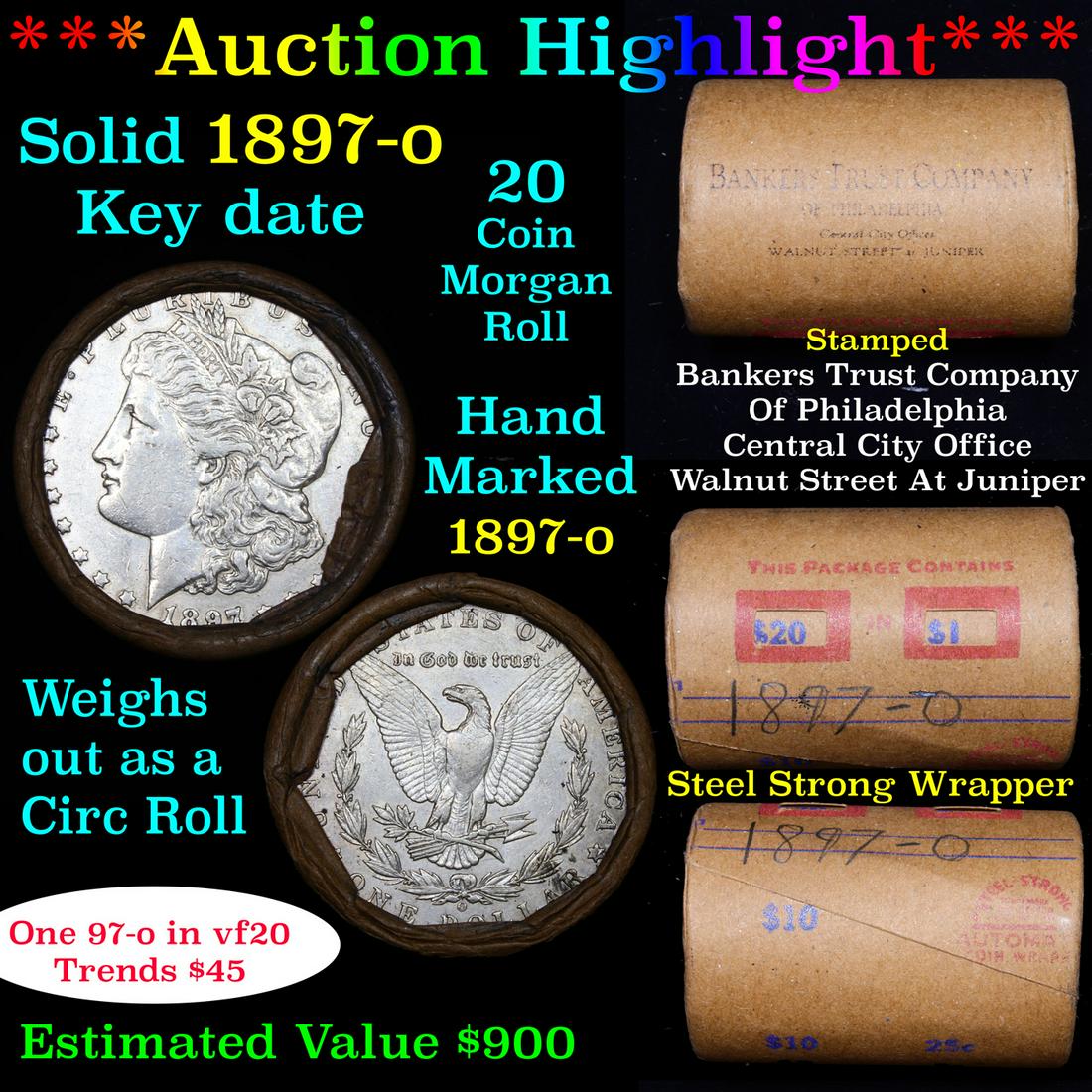 ***Auction Highlight*** Full solid Key date 1897-o (1 of 6)