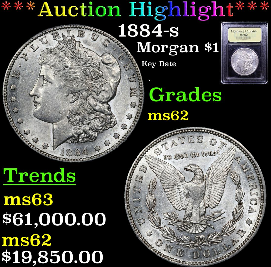 ***Auction Highlight*** 1884-s Morgan Dollar $1 Graded (1 of 5)