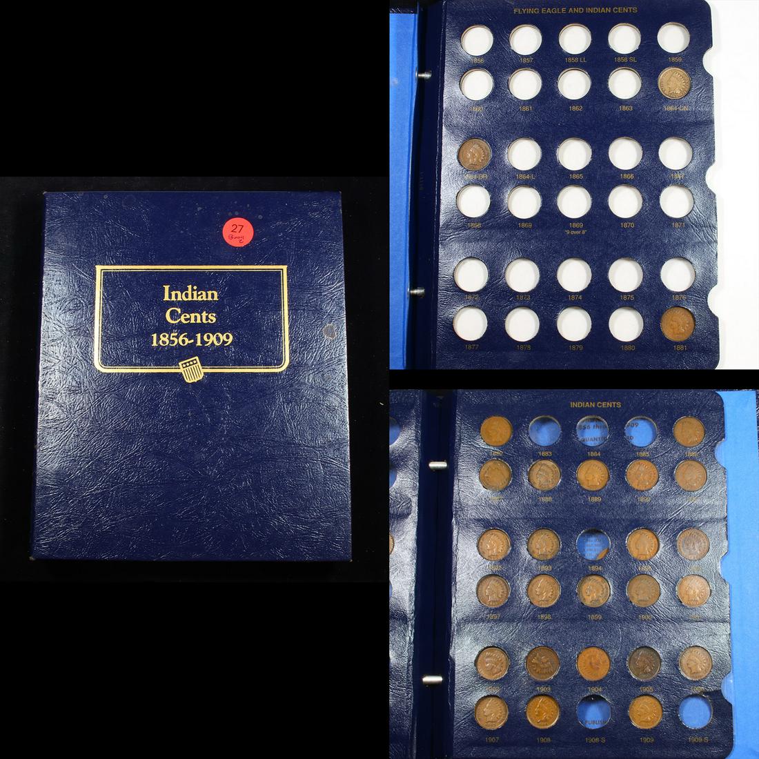 Partial Indian Cent Book 1864-1909 27 coins (1 of 4)