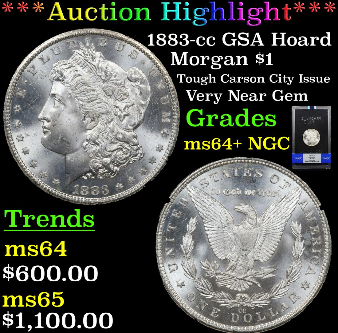 *Highlight* 1883-cc GSA Hoard Morgan $1 Graded ms64+ (1 of 6)