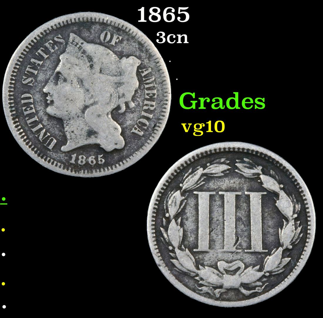 1865 3cn Grades vg+ (1 of 3)