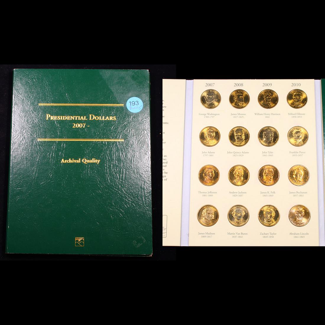 Starter Presidential Dollar Book 2007-2010 16 coins (1 of 3)