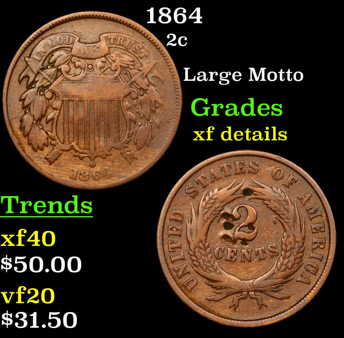 1864 2c Grades xf details (1 of 3)