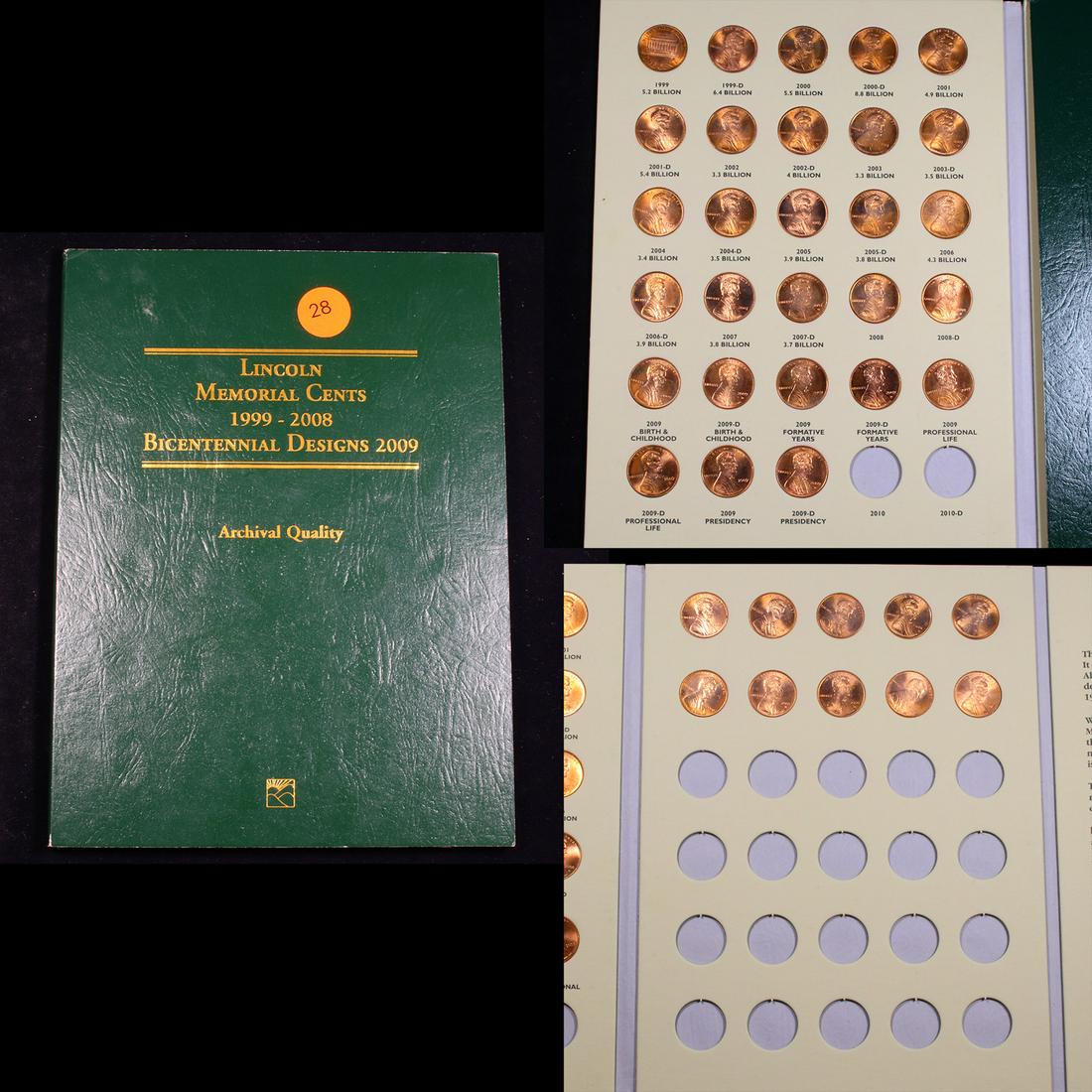 Partial Lincoln Cent Book 1999-2009 38 coins (1 of 4)