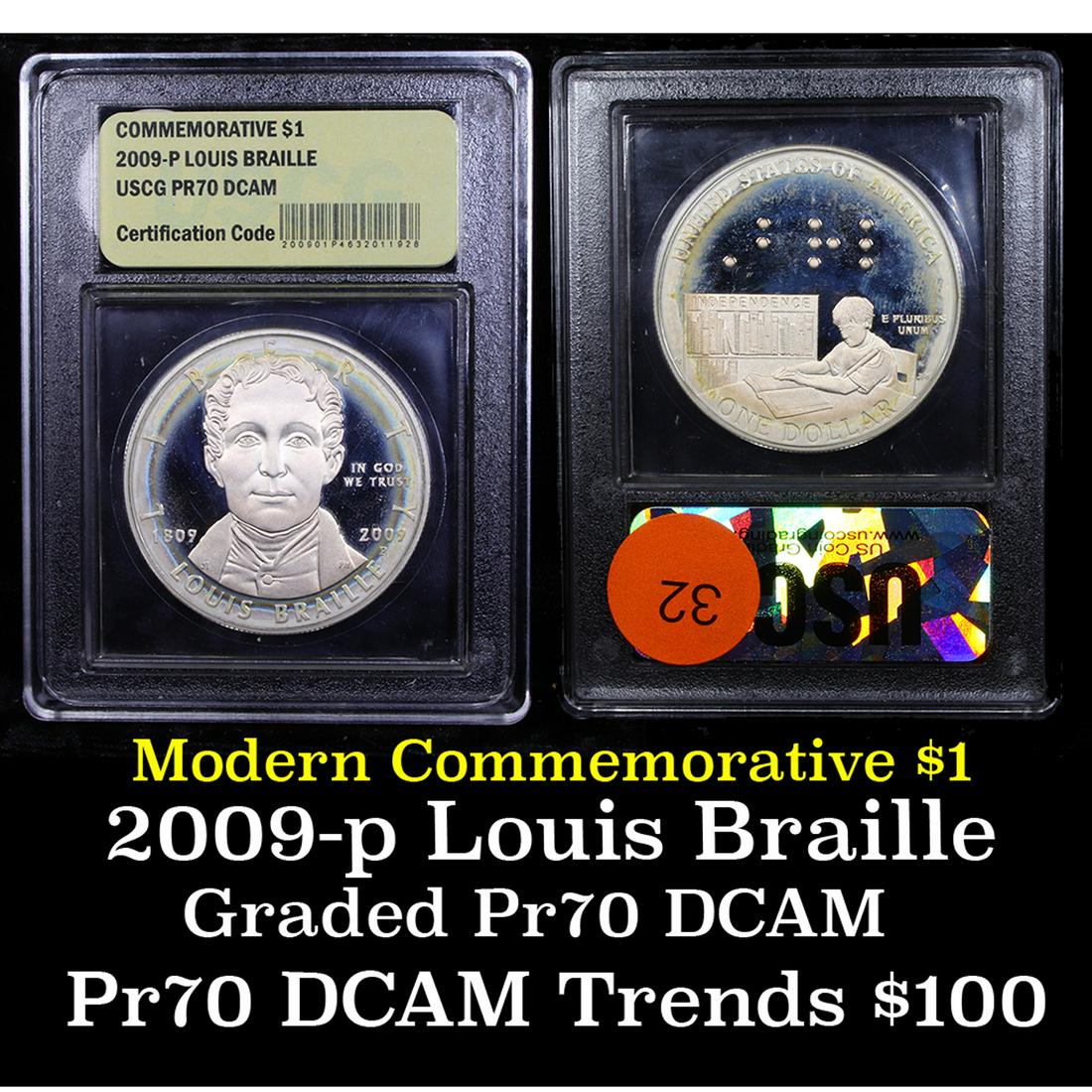 Proof 2009-P Louis Braille Modern Commem Dollar $1 (1 of 3)